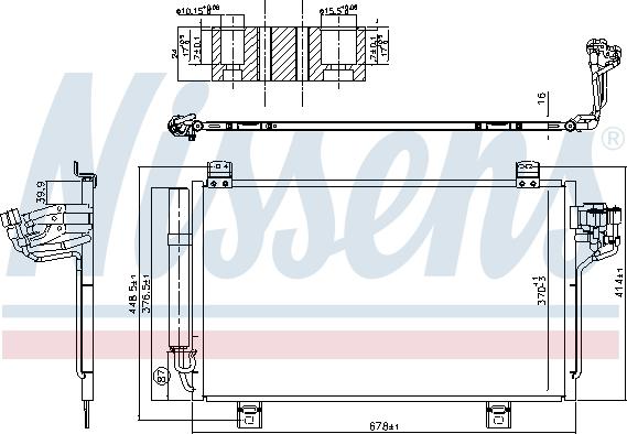 Nissens 940723 - Конденсатор, кондиціонер autocars.com.ua