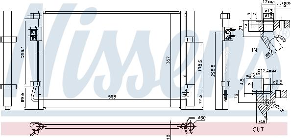 Nissens 940730 - Конденсатор, кондиціонер autocars.com.ua