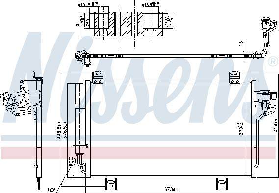 Nissens 940775 - Конденсатор, кондиціонер autocars.com.ua