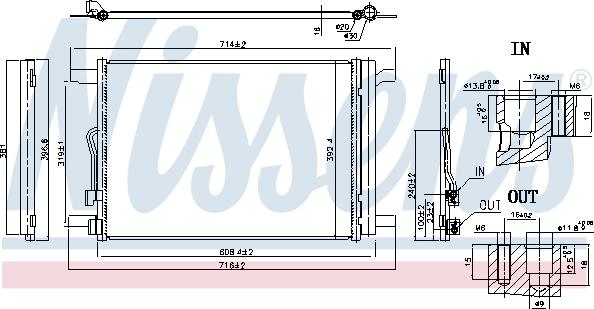 Nissens 940834 - Конденсатор кондиционера avtokuzovplus.com.ua