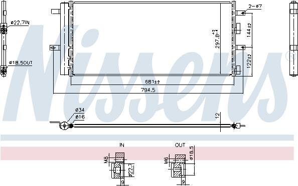 NISSENS 940899 - Конденсатор, кондиціонер autocars.com.ua