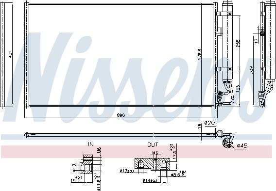 Nissens 940900 - Конденсатор, кондиціонер autocars.com.ua