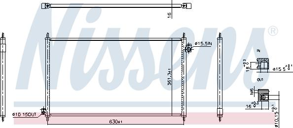 Nissens 940917 - Конденсатор кондиционера avtokuzovplus.com.ua