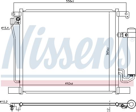 Nissens 940929 - Конденсатор, кондиціонер autocars.com.ua