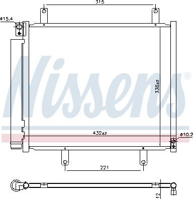 Nissens 940932 - Конденсатор, кондиціонер autocars.com.ua