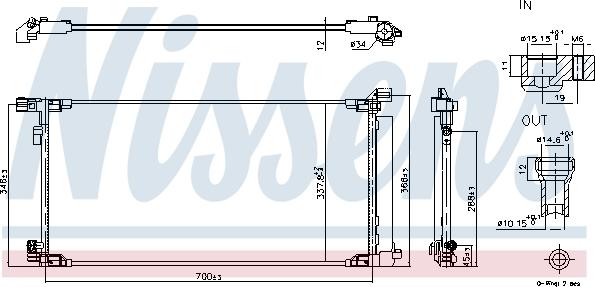 NISSENS 940970 - Конденсатор, кондиціонер autocars.com.ua
