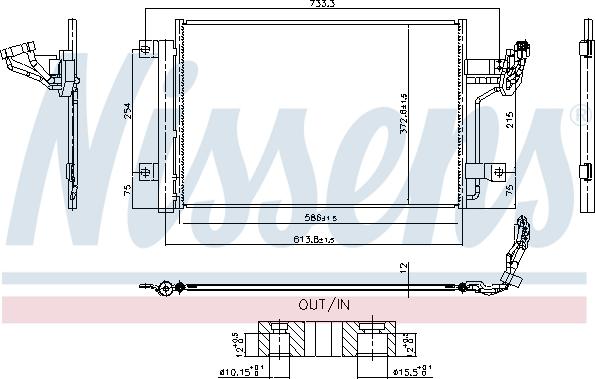 NISSENS 940984 - Конденсатор, кондиціонер autocars.com.ua