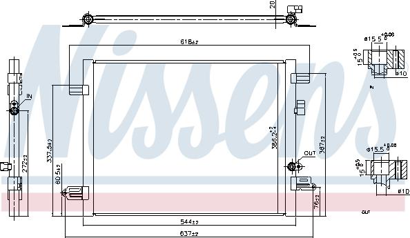 Nissens 941061 - Конденсатор, кондиціонер autocars.com.ua