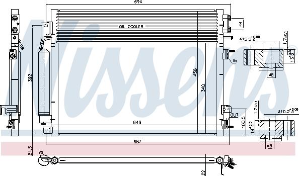 Nissens 941084 - Конденсатор, кондиціонер autocars.com.ua