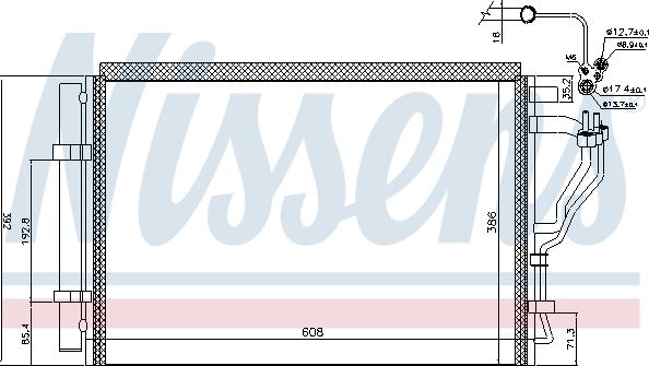 Nissens 941126 - Конденсатор, кондиціонер autocars.com.ua