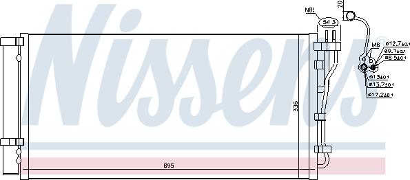 Nissens 941132 - Конденсатор кондиционера avtokuzovplus.com.ua