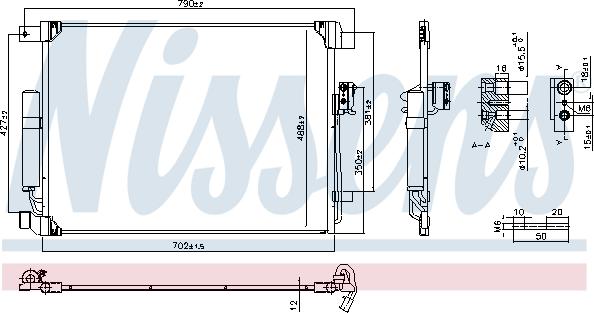 Nissens 941208 - Конденсатор, кондиціонер autocars.com.ua