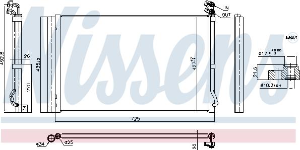 Nissens 941226 - Конденсатор, кондиціонер autocars.com.ua