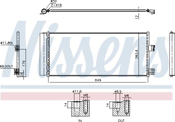 Nissens 941237 - Конденсатор, кондиціонер autocars.com.ua