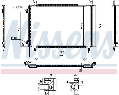 Nissens 941243 - Конденсатор кондиционера avtokuzovplus.com.ua