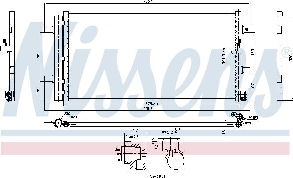 Nissens 941261 - Конденсатор, кондиціонер autocars.com.ua