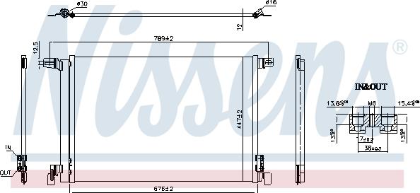 NISSENS 941266 - Конденсатор, кондиціонер autocars.com.ua