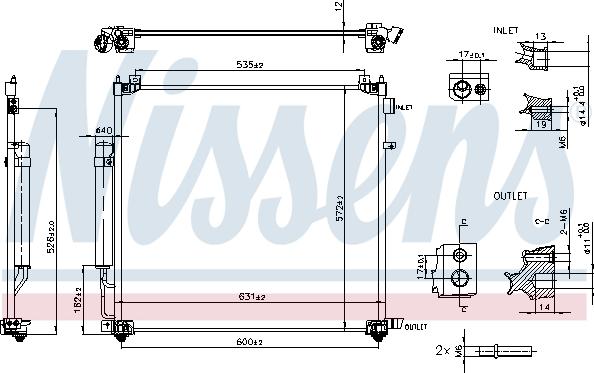 NISSENS 941295 - Конденсатор, кондиціонер autocars.com.ua