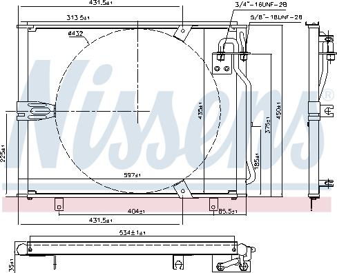 Nissens 94158 - Конденсатор кондиционера avtokuzovplus.com.ua