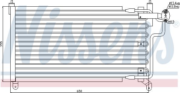 Nissens 94227 - Конденсатор, кондиціонер autocars.com.ua