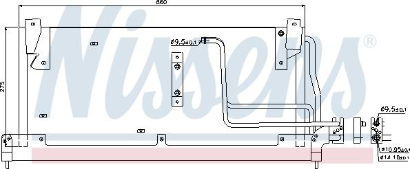 Nissens 94228 - Конденсатор, кондиціонер autocars.com.ua