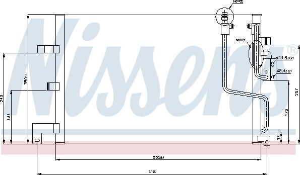 Nissens 94259 - Конденсатор, кондиціонер autocars.com.ua