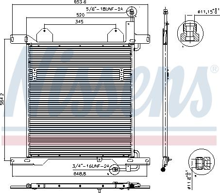 Nissens 94342 - Конденсатор кондиционера avtokuzovplus.com.ua