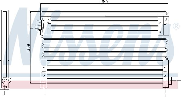 Nissens 94388 - Конденсатор кондиционера avtokuzovplus.com.ua