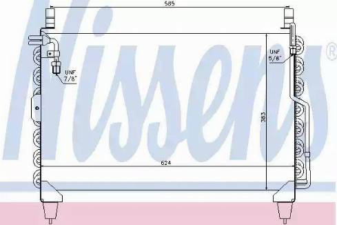 Nissens 94398 - Конденсатор, кондиціонер autocars.com.ua