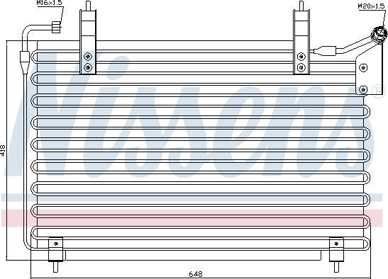 Nissens 94399 - Радiатор кондицiонера autocars.com.ua