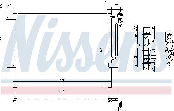 Nissens 94431 - Конденсатор кондиционера autodnr.net