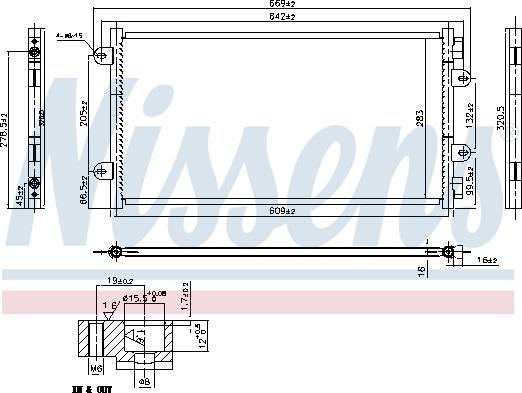 Nissens 94438 - Конденсатор, кондиціонер autocars.com.ua