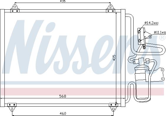 Nissens 94440 - Конденсатор, кондиціонер autocars.com.ua