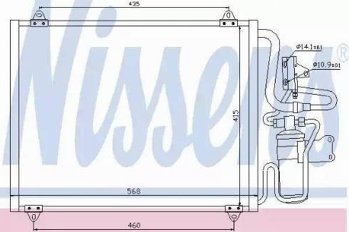 Nissens 94441 - Конденсатор, кондиціонер autocars.com.ua