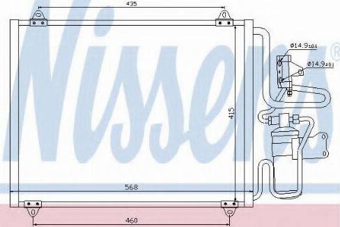 Nissens 94442 - Конденсатор, кондиціонер autocars.com.ua