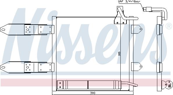 Nissens 94443 - Конденсатор, кондиціонер autocars.com.ua