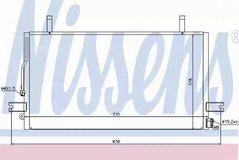 Nissens 94500 - Конденсатор, кондиціонер autocars.com.ua