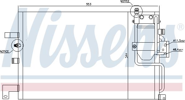 Nissens 94504 - Конденсатор, кондиціонер autocars.com.ua