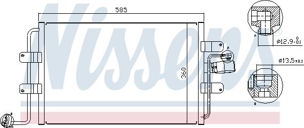 Nissens 94522 - Конденсатор, кондиціонер autocars.com.ua