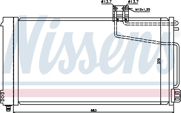 Nissens 94544 - Конденсатор кондиционера avtokuzovplus.com.ua