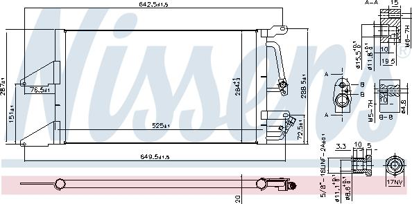 Nissens 94565 - Конденсатор, кондиціонер autocars.com.ua