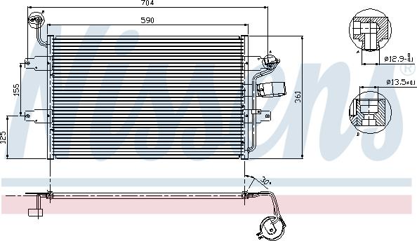 Nissens 94574 - Конденсатор кондиционера avtokuzovplus.com.ua