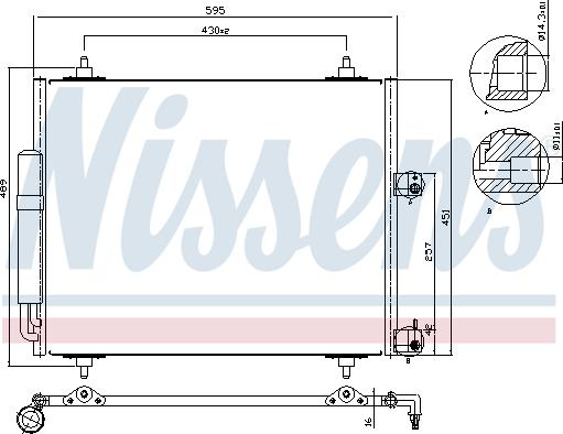 Nissens 94609 - Конденсатор кондиционера avtokuzovplus.com.ua