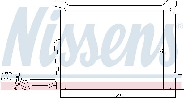 Nissens 94615 - Конденсатор, кондиціонер autocars.com.ua