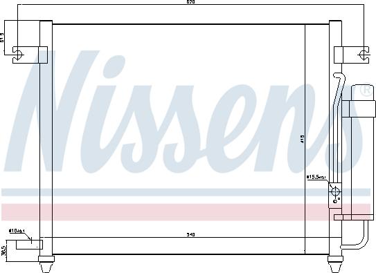 Nissens  94640 - Конденсатор, кондиціонер autocars.com.ua