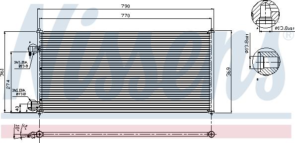 Nissens 94664 - Конденсатор кондиционера avtokuzovplus.com.ua