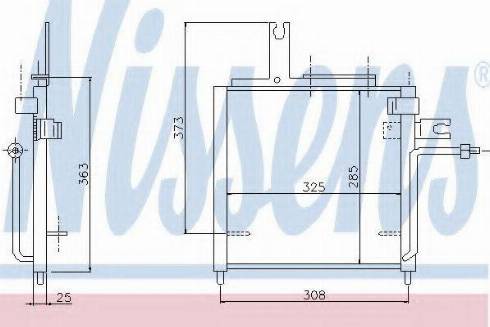 NISSENS 94693 - Конденсатор, кондиціонер autocars.com.ua