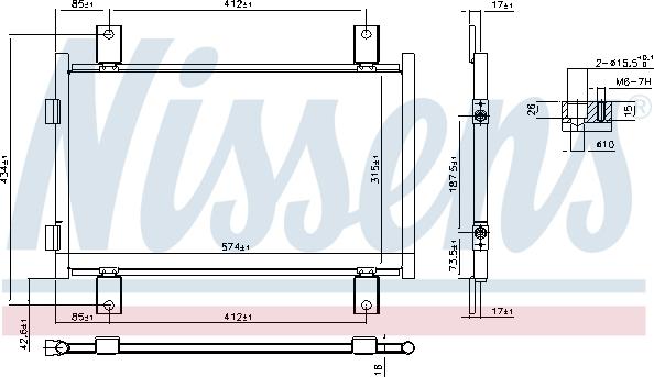 Nissens 94712 - Радiатор кондицiонера autocars.com.ua