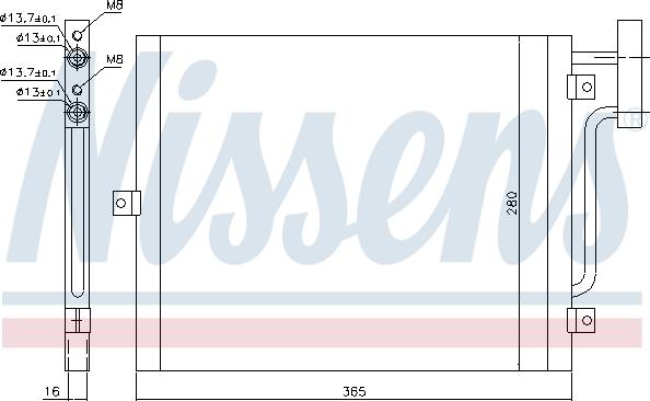 Nissens 94715 - Конденсатор, кондиціонер autocars.com.ua