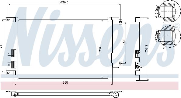 Nissens 94746 - Конденсатор, кондиціонер autocars.com.ua